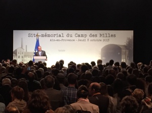 Pdt François Hollande - Camp des Milles 8 Oct 2015